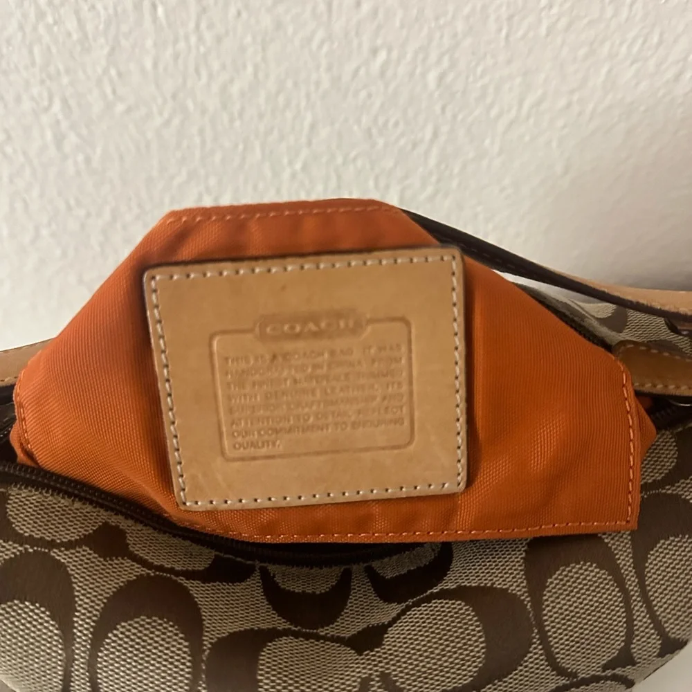 VINTAGE Y2K Coach Signature CANVAS Demi hobo HandBag in Brown 🤎 - Picture 4 of 9